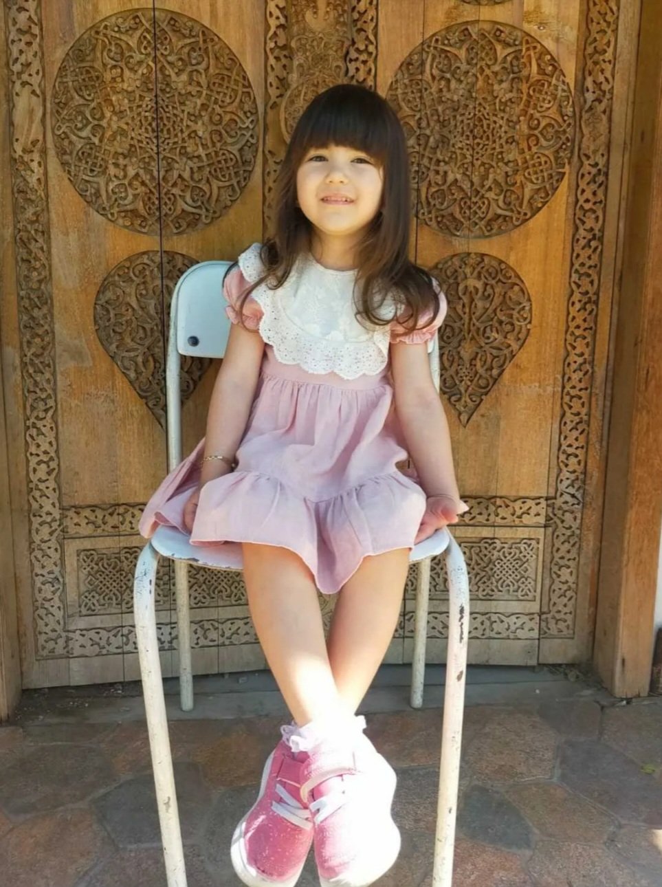 فستان عملي زهري